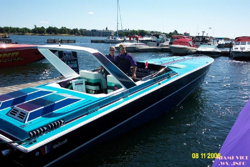 1986 wellcraft scarab used in the filming of the miami vice tv show. 